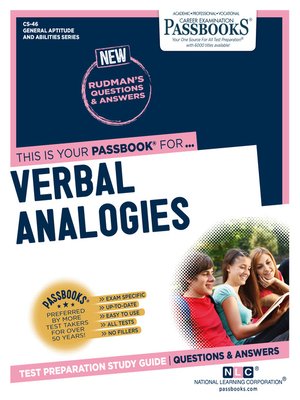 cover image of VERBAL ANALOGIES